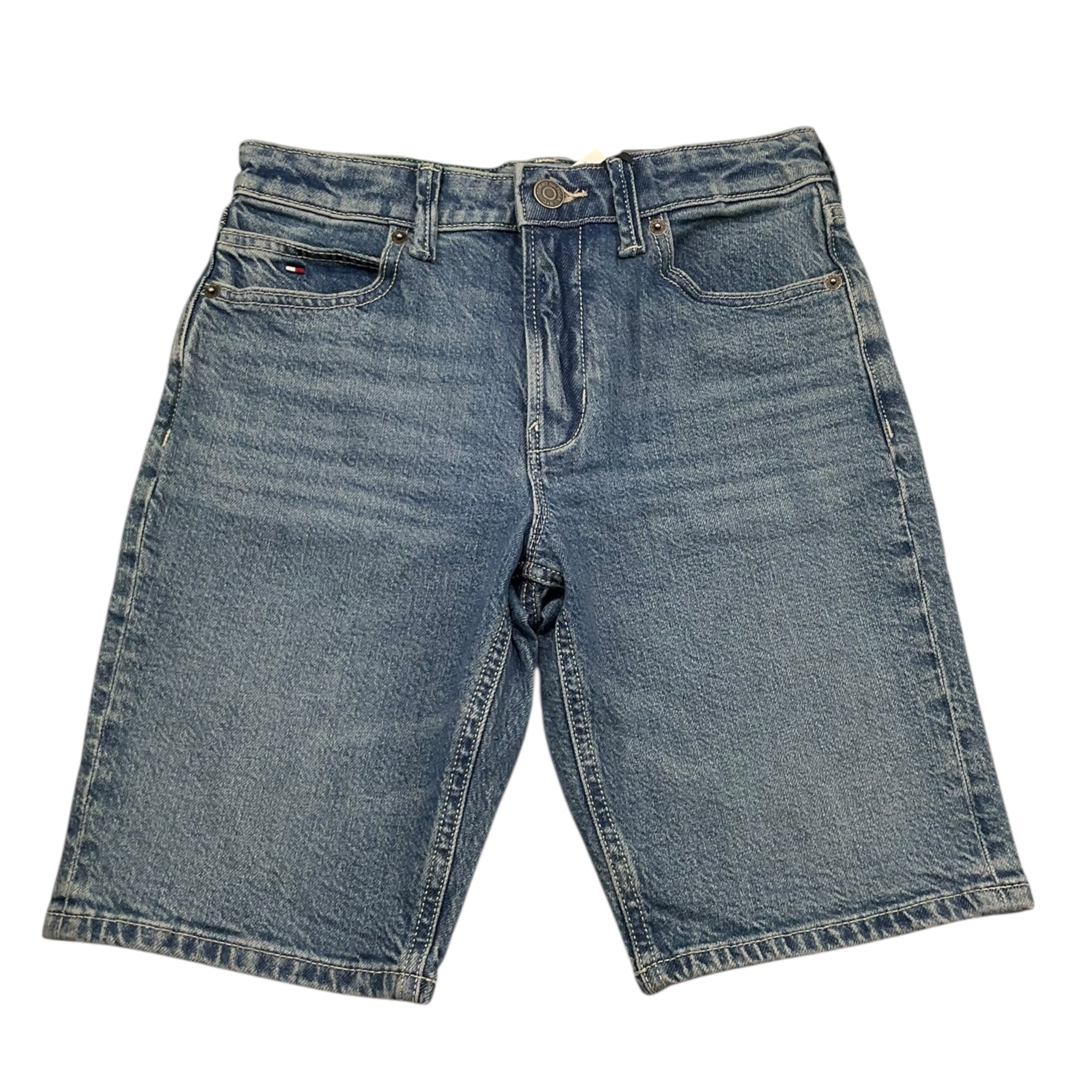 Tommy Hilfiger Bermuda In Denim Tinta Unita per Bambino KB0KB08848 AZZURRO TOMMY HILFIGER 