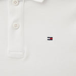 Tommy Hilfiger Polo Mezza Manica Tinta Unita per Bambino KB0KB09333 BIANCO TOMMY HILFIGER 
