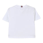 Tommy Hilfiger T-Shirt Girocollo Tinta Unita con Logo per Bambino KB0KB09601 BIANCO TOMMY HILFIGER 