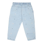 Tommy Hilfiger Pantalone Effetto Denim Tinta Unita con Elastico In Vita per Neonata KN0KN01893 AZZURRO TOMMY HILFIGER 