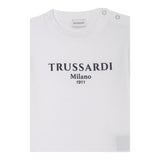 Trussardi T-Shirt Girocollo Tinta Unita con Stampa per Neonato TBP25043TSN BIANCO TRUSSARDI 