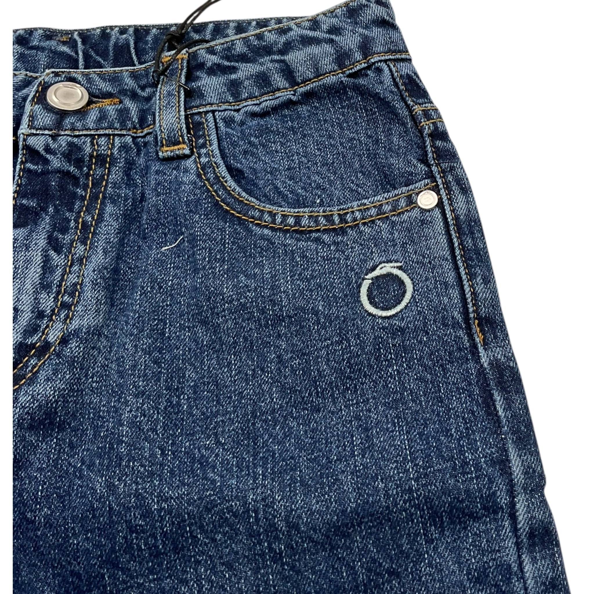 Trussardi Bermuda In Denim Tinta Unita con Girovita Regolabile per Bambino TBP25171BE BLU TRUSSARDI 