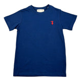 Trussardi T-Shirt Girocollo Tinta Unita con Logo per Bambino TBP26002TS BLU TRUSSARDI 