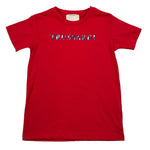 Trussardi T-Shirt Girocollo Tinta Unita con Logo per Bambino TBP26051TS ROSSO TRUSSARDI 