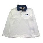 Trussardi Polo Manica Lunga Tinta Unita con Logo per Bambino TBP26134PO BIANCO TRUSSARDI 