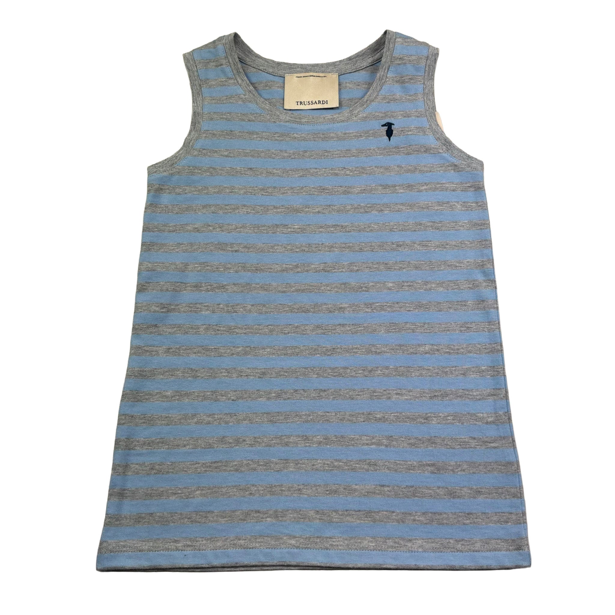 Trussardi Canotta Girocollo Fantasia A Righe per Bambino TGP26041CN AZZURRO TRUSSARDI 
