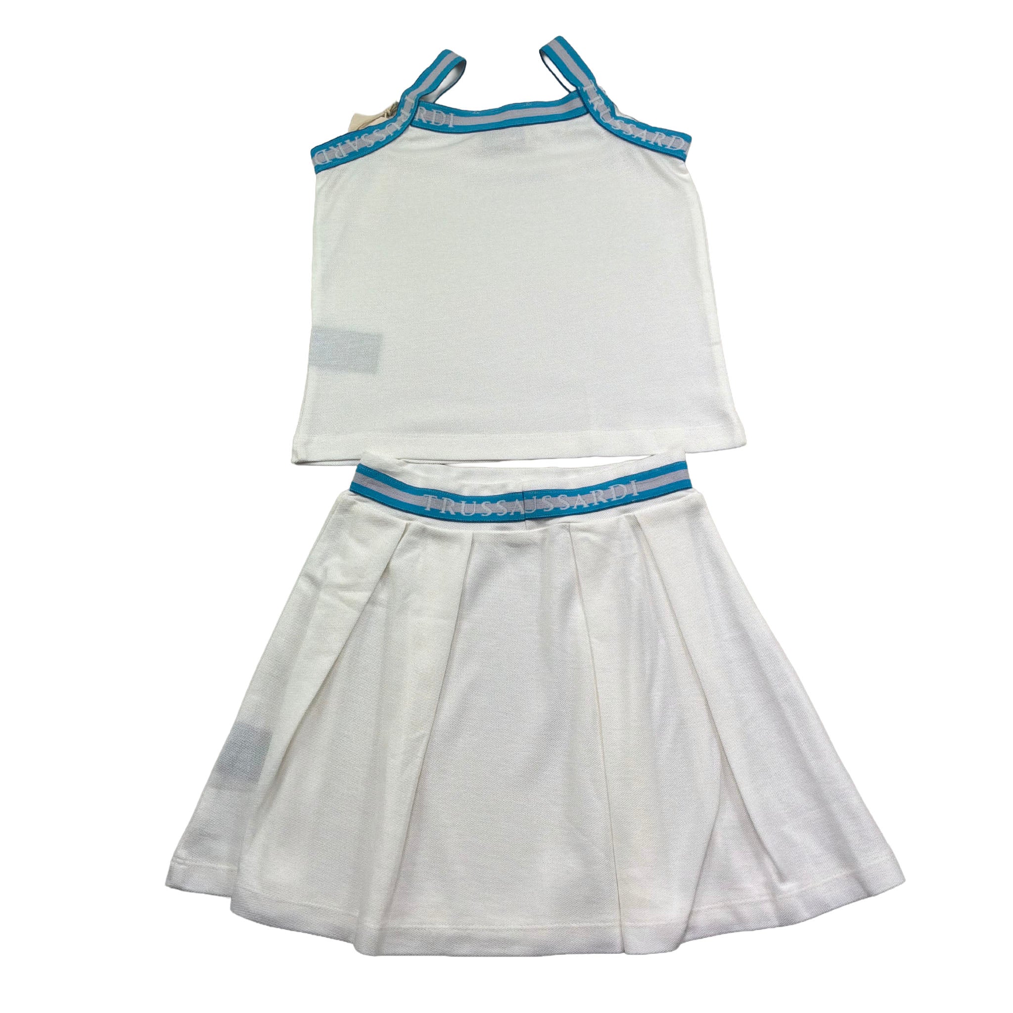 Trussardi Completo 2 Pezzi Canotta-Gonna Tinta Unita per Bambina TGP26076CE BIANCO TRUSSARDI 