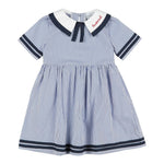 Trussardi Abito Mezza Manica Fantasia A Righe per Neonata TIP24079VE BIANCO/BLU TRUSSARDI 