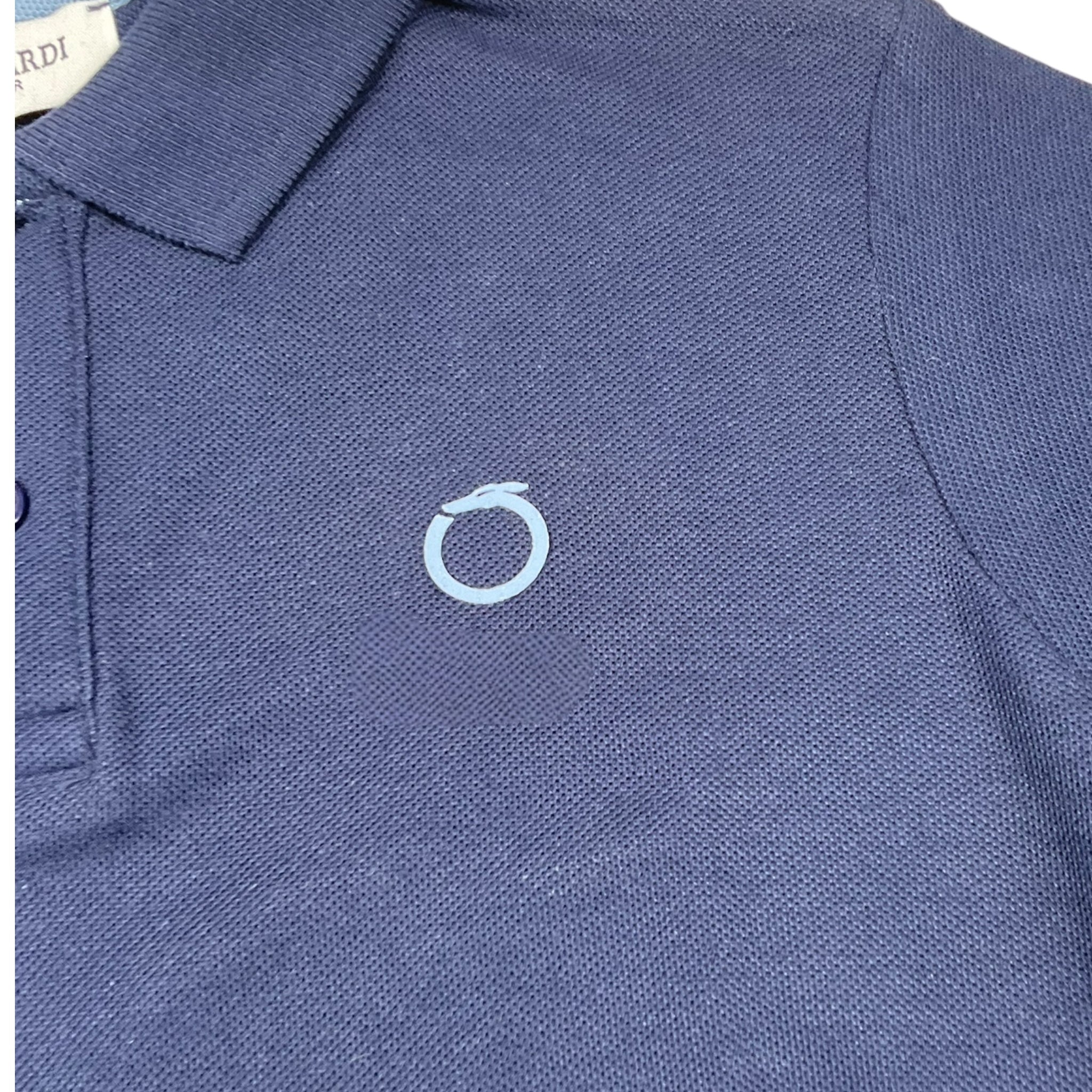 Trussardi Polo Tinta Unita con Logo Mezza Manica per Neonato TIP25014PO BLU TRUSSARDI 