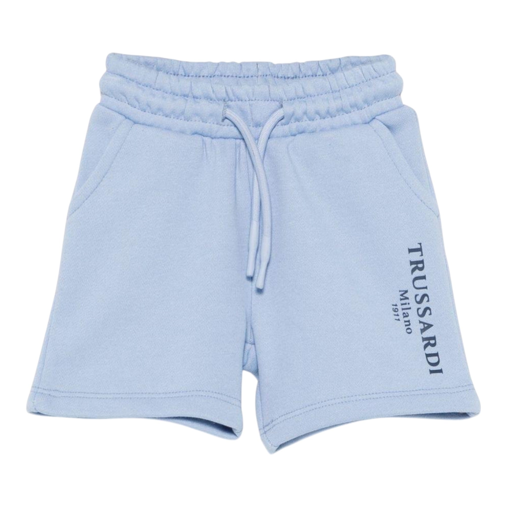 Trussardi Bermuda Tinta Unita con Elastico In Vita per Neonato TIP25016BEX AZZURRO TRUSSARDI 