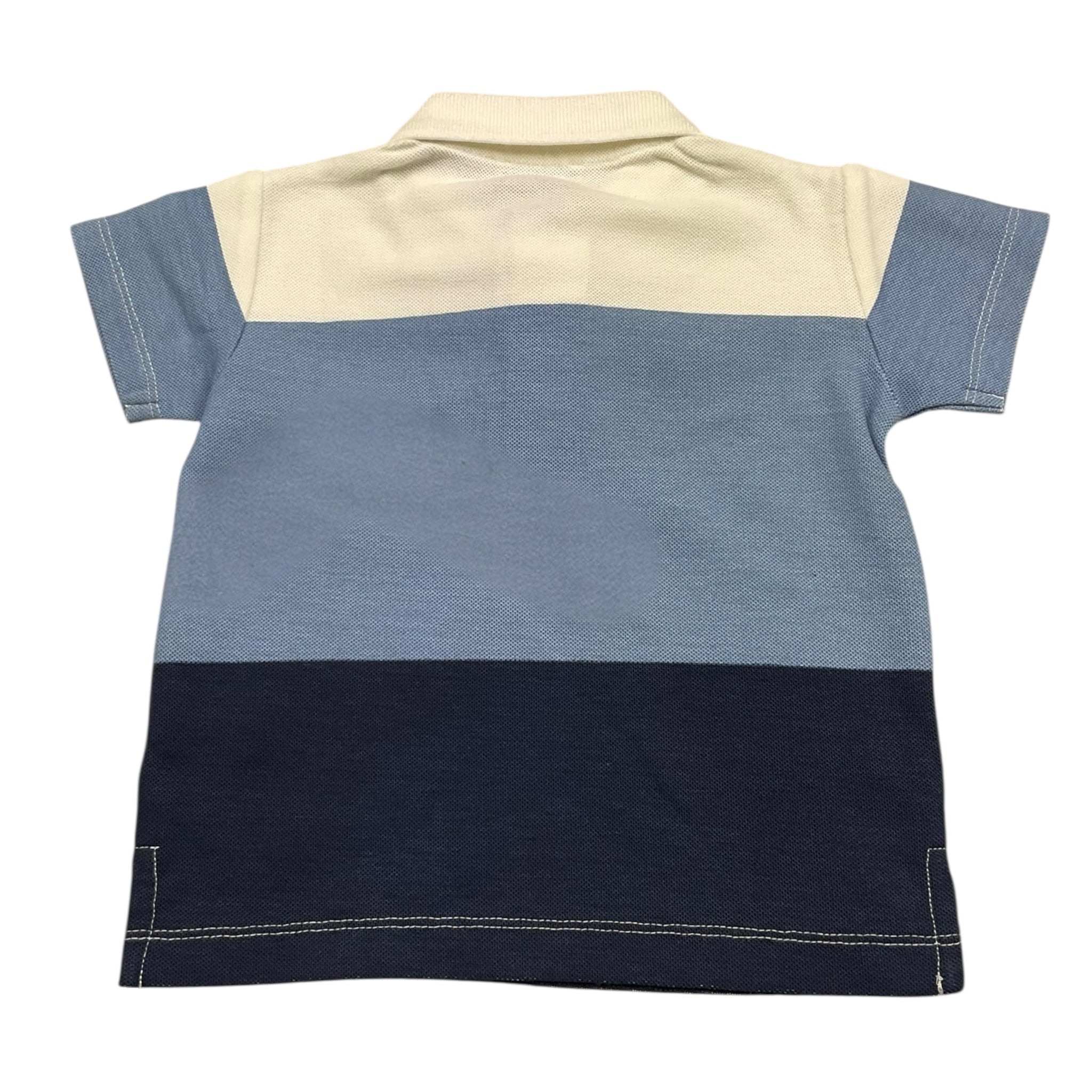 Trussardi Polo Mezza Manica Tricolore con Logo per Neonato TIP25053PO AZZURRO TRUSSARDI 