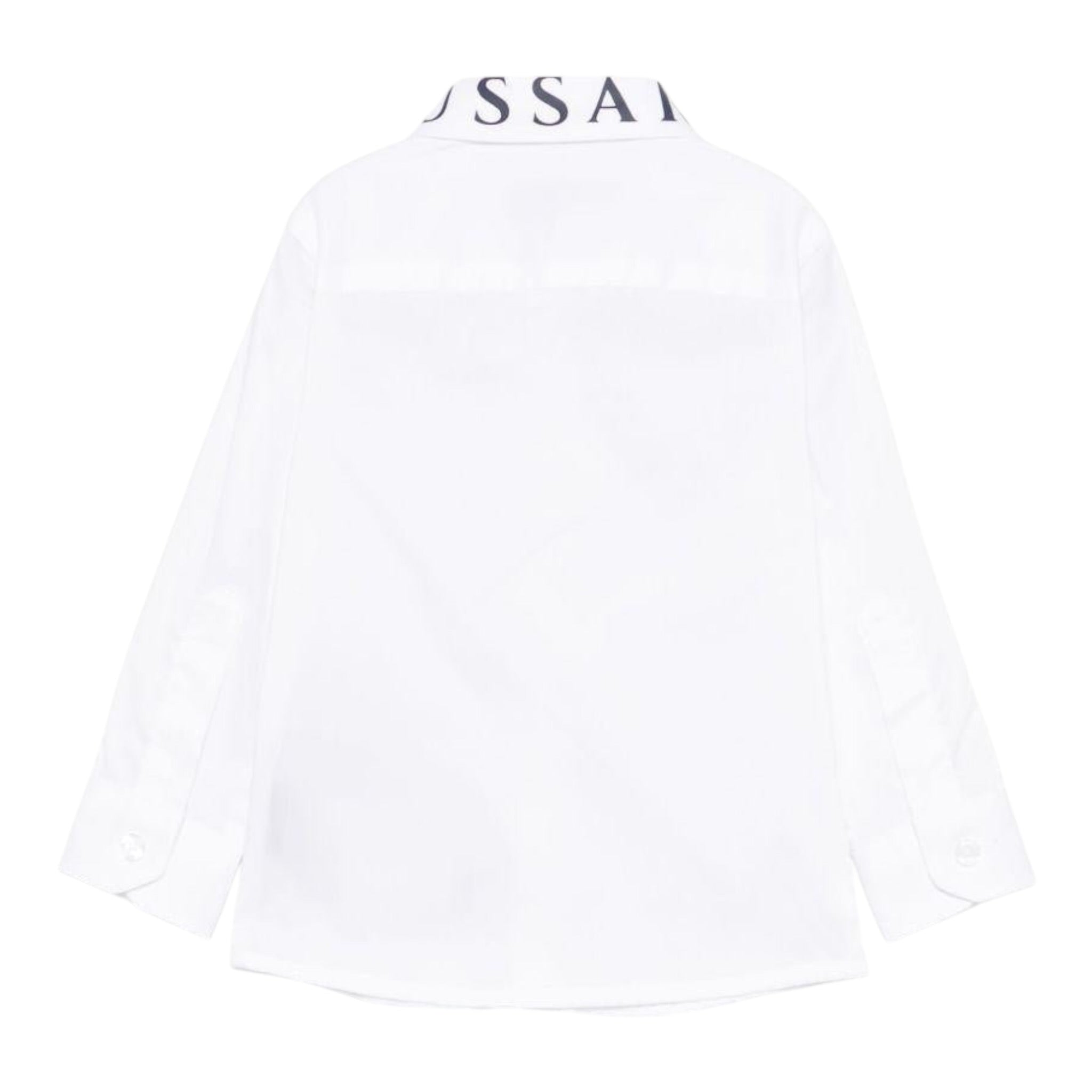 Trussardi Camicia Tinta Unita con Logo per Bambino TIP25091CA BIANCO TRUSSARDI 