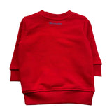 Trussardi Felpa Chiusa Girocollo Tinta Unita con Logo per Neonato TIP26001E ROSSO TRUSSARDI 