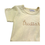 Trussardi Abito Mezza Manica Tinta Unita con Logo per Neonata TIP26018VE GIALLO TRUSSARDI 