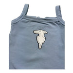 Trussardi Body Bretelline Tinta Unita con Logo per Neonata TIP26125BD AZZURRO TRUSSARDI 
