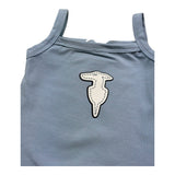 Trussardi Body Bretelline Tinta Unita con Logo per Neonata TIP26125BD AZZURRO TRUSSARDI 