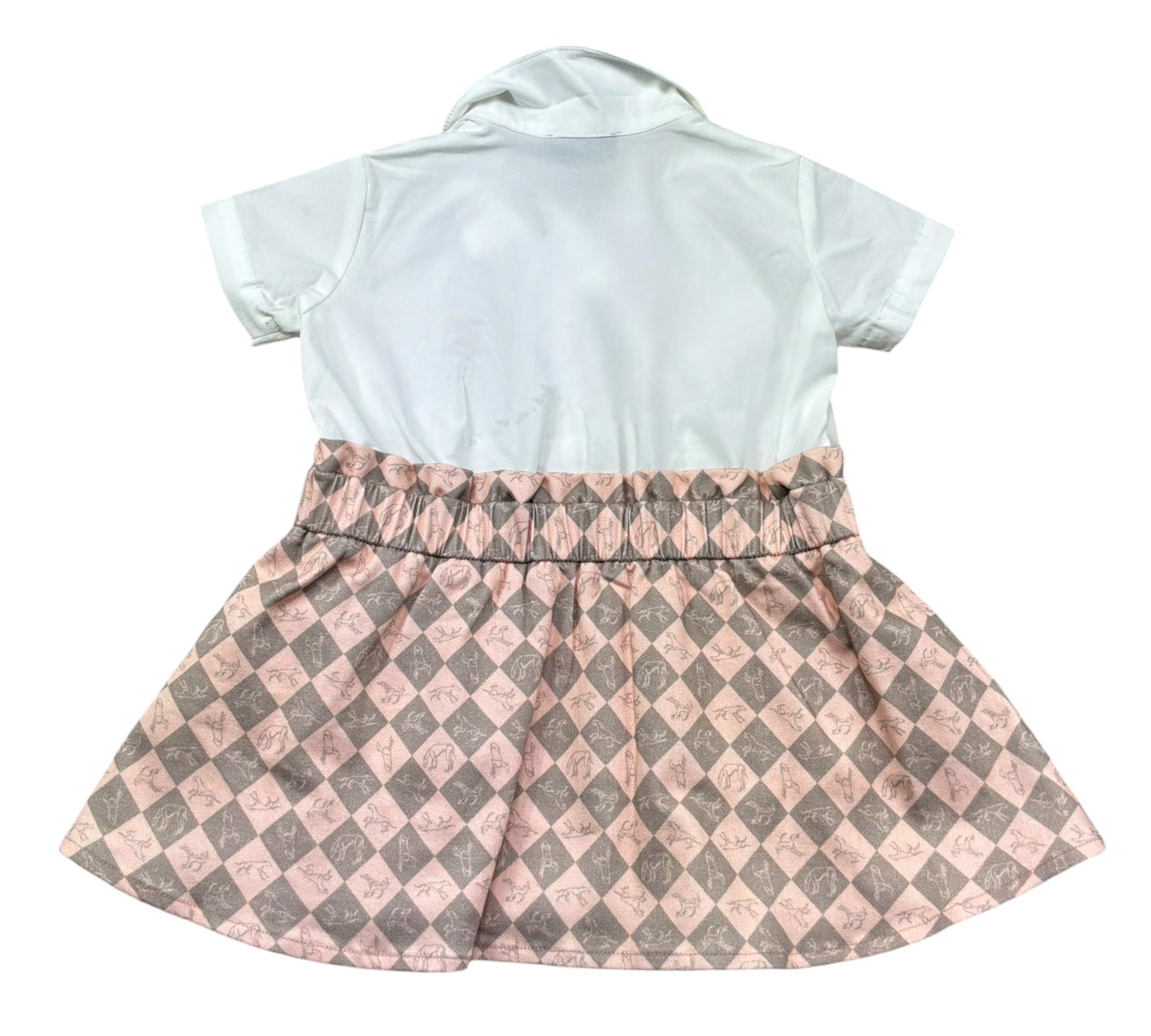 Trussardi Abito Mezza Manica Bicolore per Neonata TIP26133VE BIANCO/ROSA TRUSSARDI 