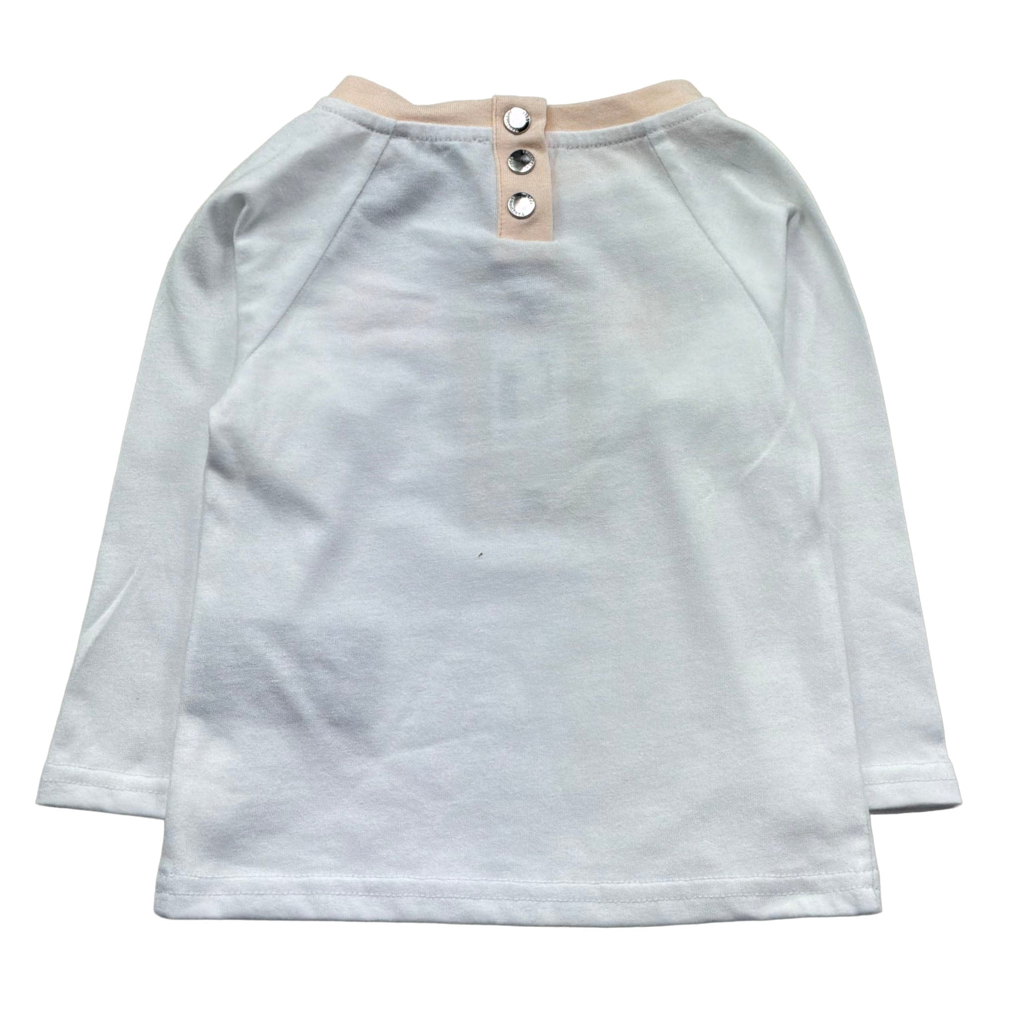 Trussardi Shirt Girocollo Tinta Unita con Logo per Neonata TIP26138TS BIANCO TRUSSARDI 