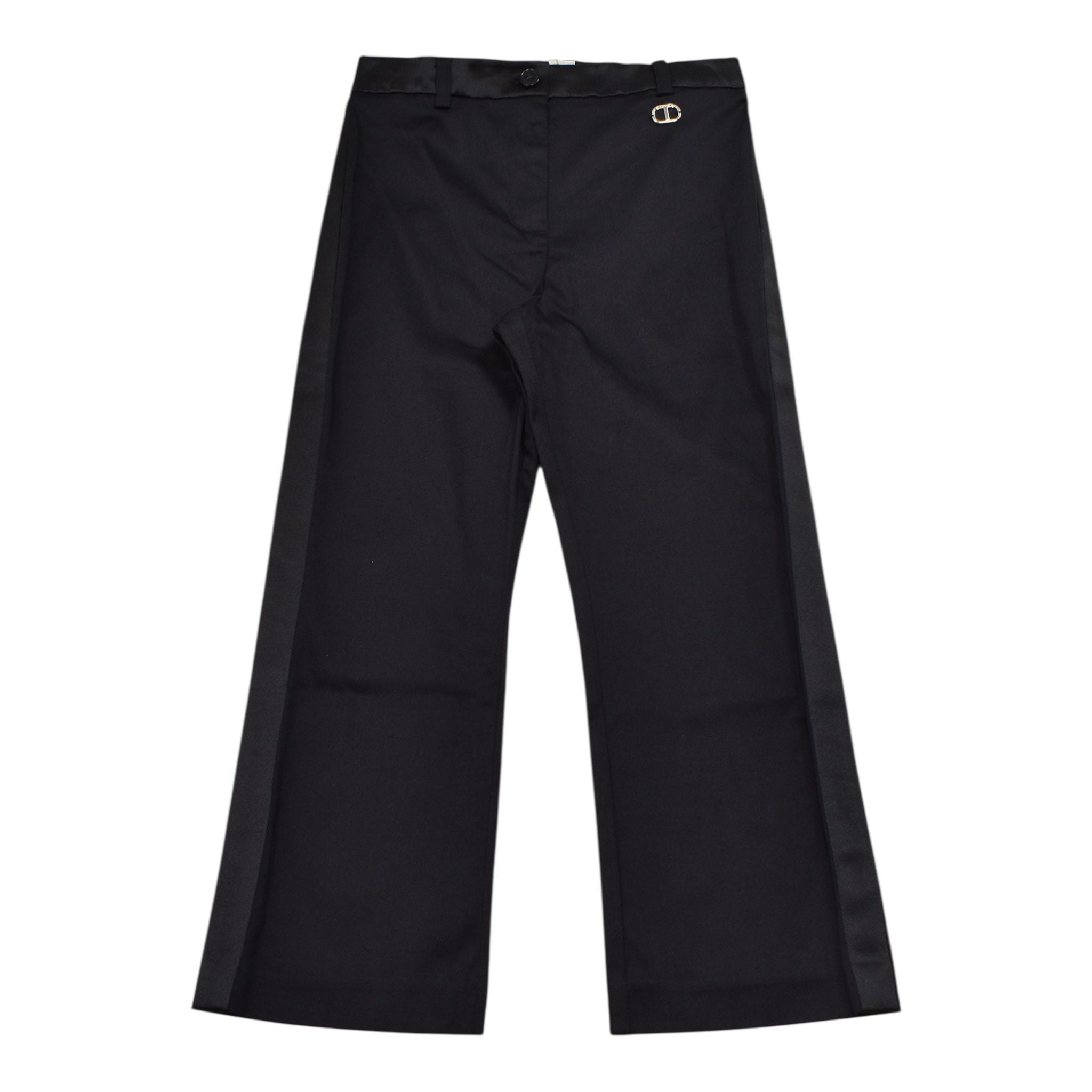 Twinset Pantalone Tinta Unita con Logo per Bambina 231GJ2012 NERO TWINSET 
