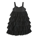 Twinset Abito con Bretelle Tinta Unita E Tulle per Bambina 231GJ2Q90 NERO TWINSET 