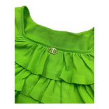 Twinset Top Tinta Unita con Balze per Bambina 231GJ3412 VERDE TWINSET 