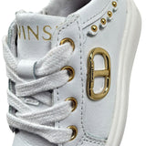 Twinset Sneakers Tinta Unita con Applicazioni E Zip per Bambina 251GCB014J BIANCO TWINSET 