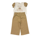 Twinset Completo 2 Pezzi T-Shirt-Pantalone Bicolore per Neonata 251GJ2429 BIANCO/BEIGE TWINSET 