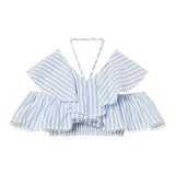Twinset Top Bicolore con Fantasia A Righe per Bambina 251GJ2471X BIANCO TWINSET 