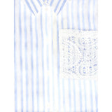 Twinset Camicia Tinta Unita con Fantasia A Righe per Bambina 251GJ2472 BIANCO TWINSET 