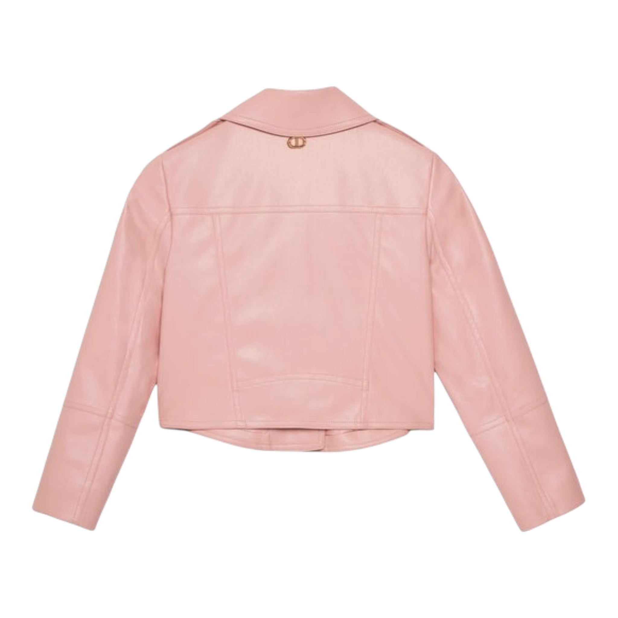 Twinset Giubbino In Ecopelle Tinta Unita con Zip per Bambina 251GJ2561 ROSA TWINSET 