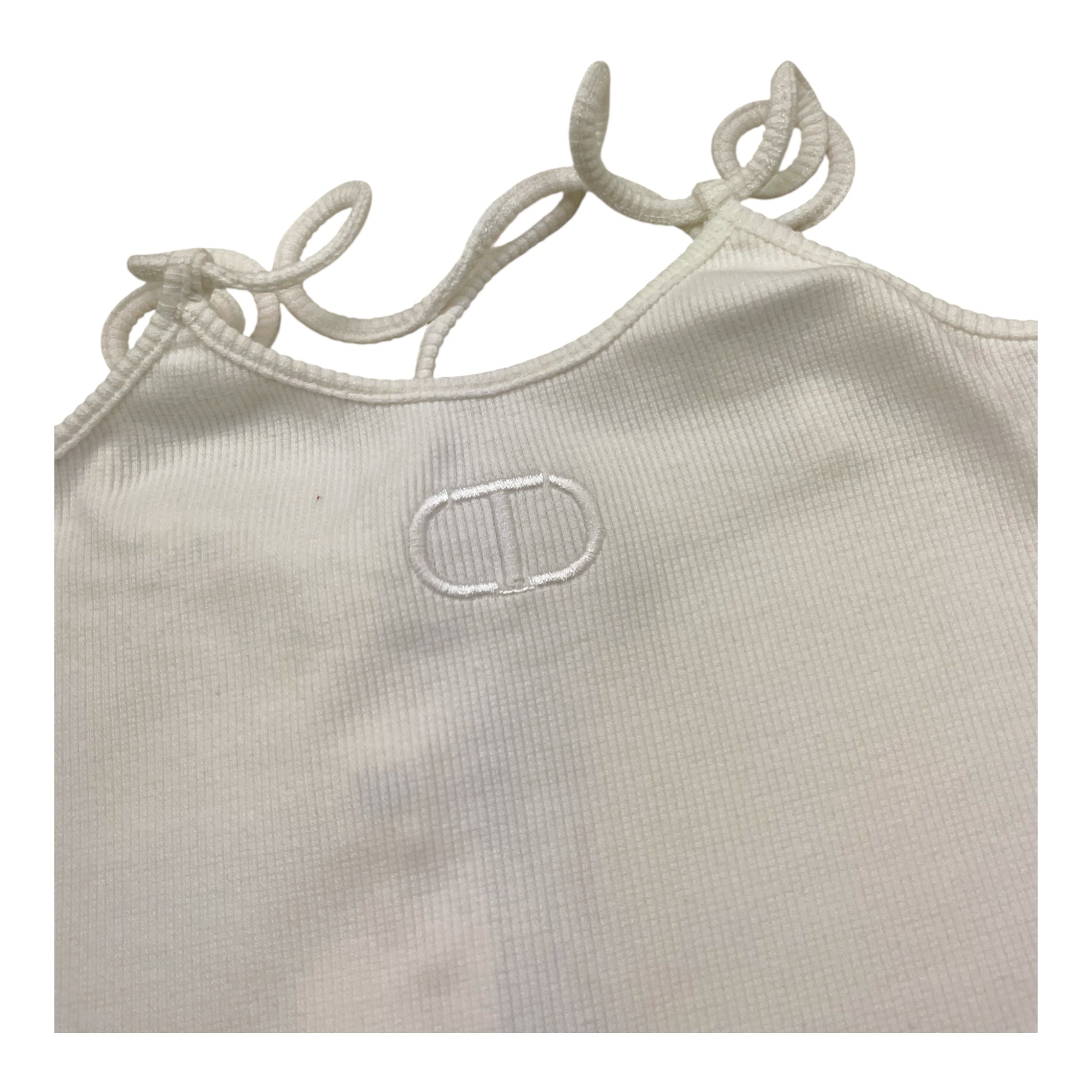 Twinset Top Tinta Unita con Logo per Bambina 251GJ2570 BIANCO TWINSET 