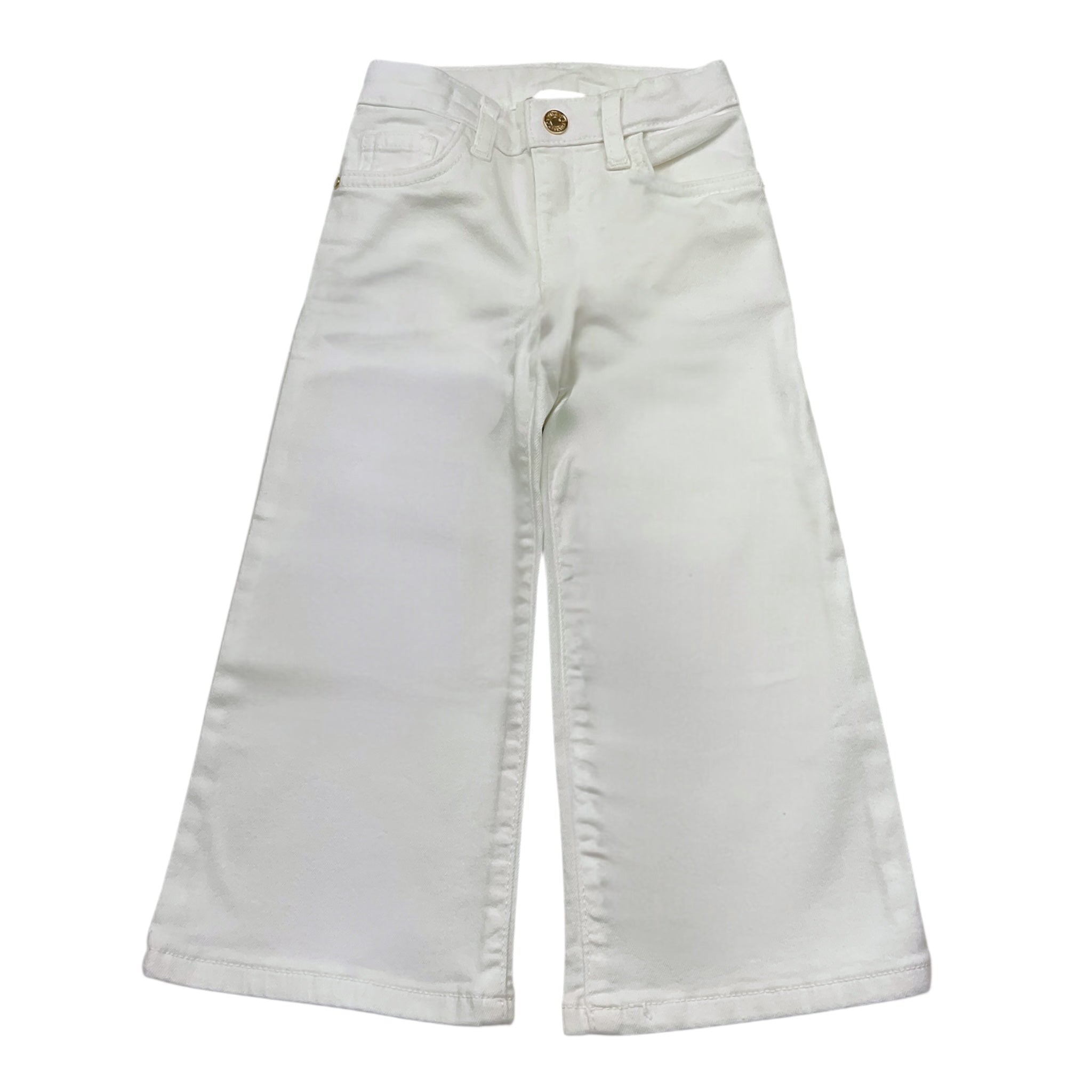 Twinset Pantalone Modello A Palazzo Tinta Unita per Bambina 251GJ2611 BIANCO TWINSET 