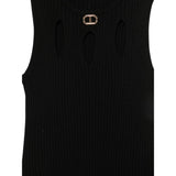 Twinset Canotta Tinta Unita con Logo per Bambina 251GJ3413X NERO TWINSET 