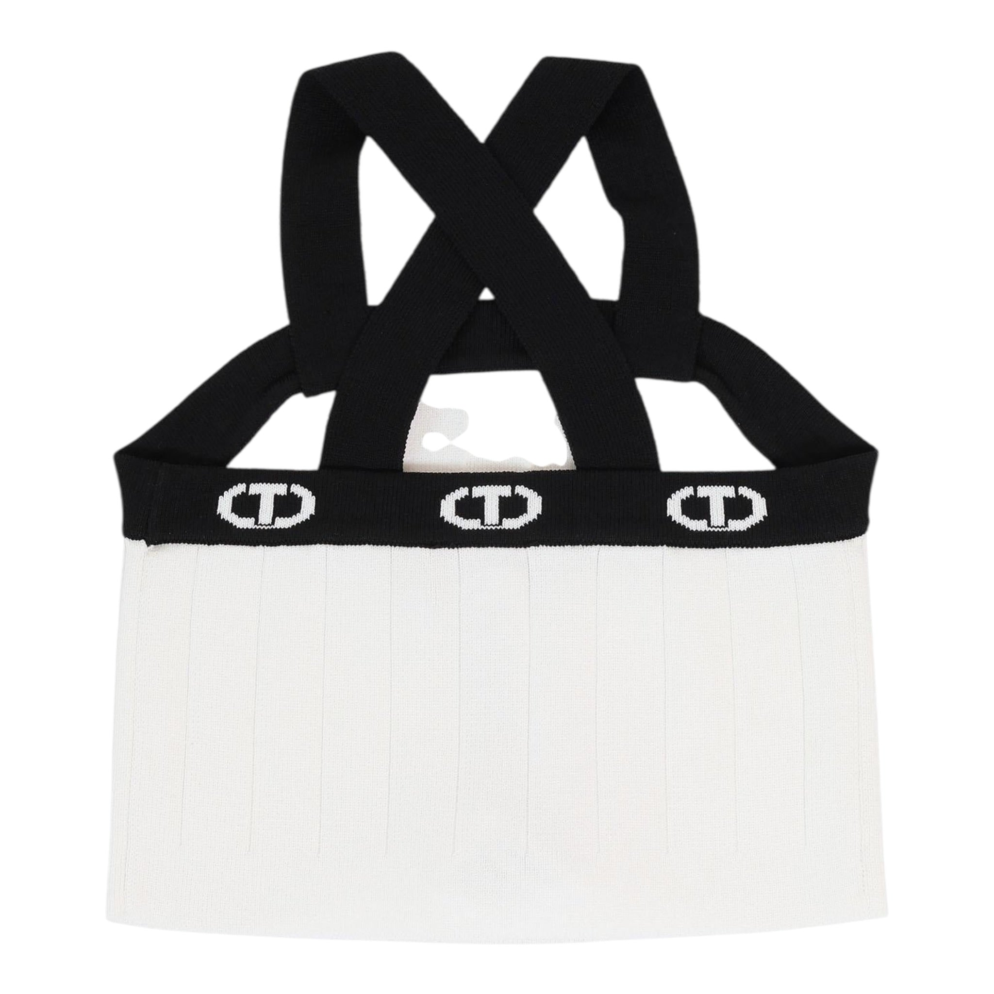 Twinset Top Bicolore con Logo per Bambina 251GJ3QW2 BIANCO/NERO TWINSET 