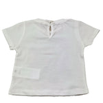 U+È T-Shirt Girocollo Tinta Unita con Stampa per Neonata UE1862 BIANCO U+è 