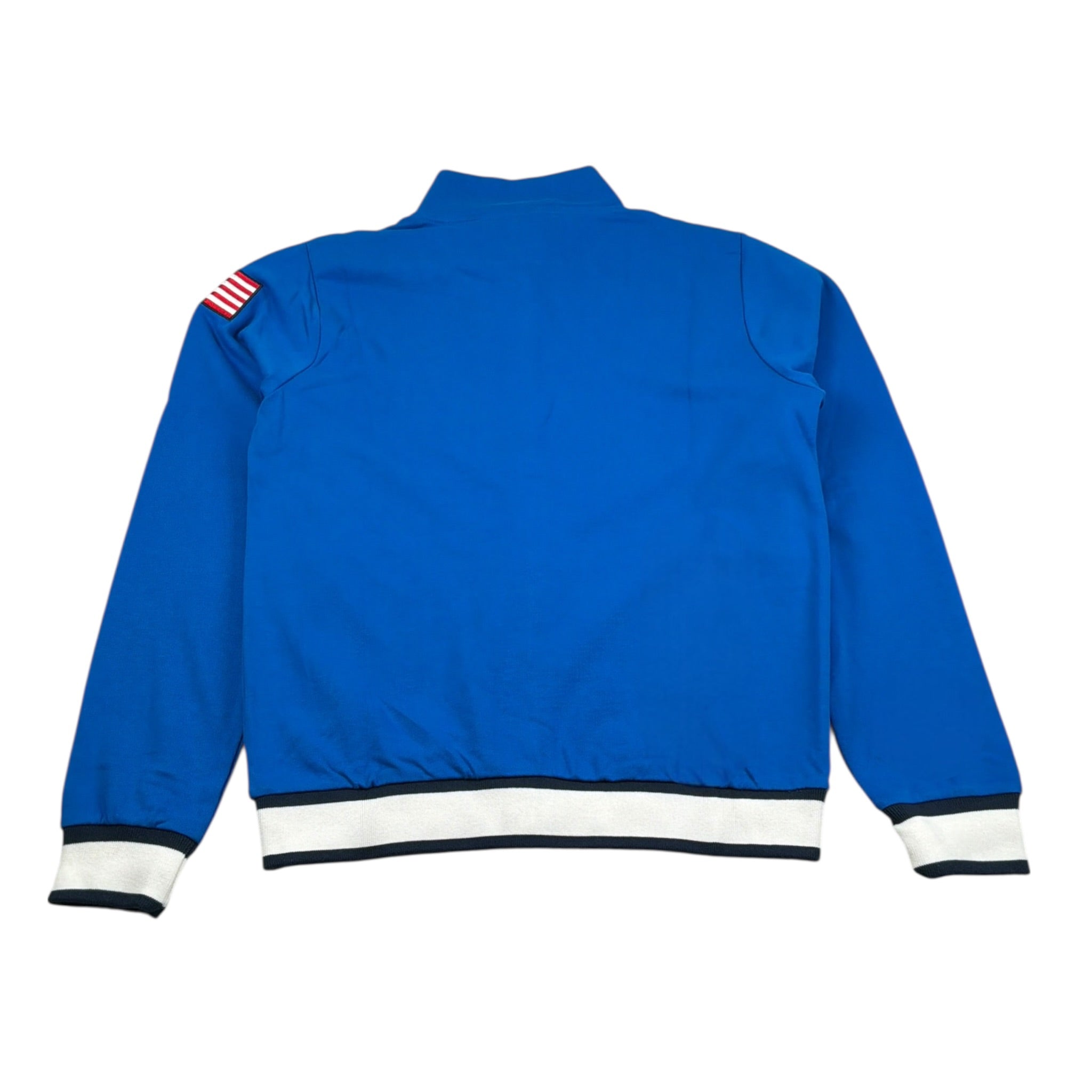 U.S. Pollo Assn Felpa tinta unita con Zip Cobalto per Bambino 52599 COBALTO U.S. POLLO ASSN 
