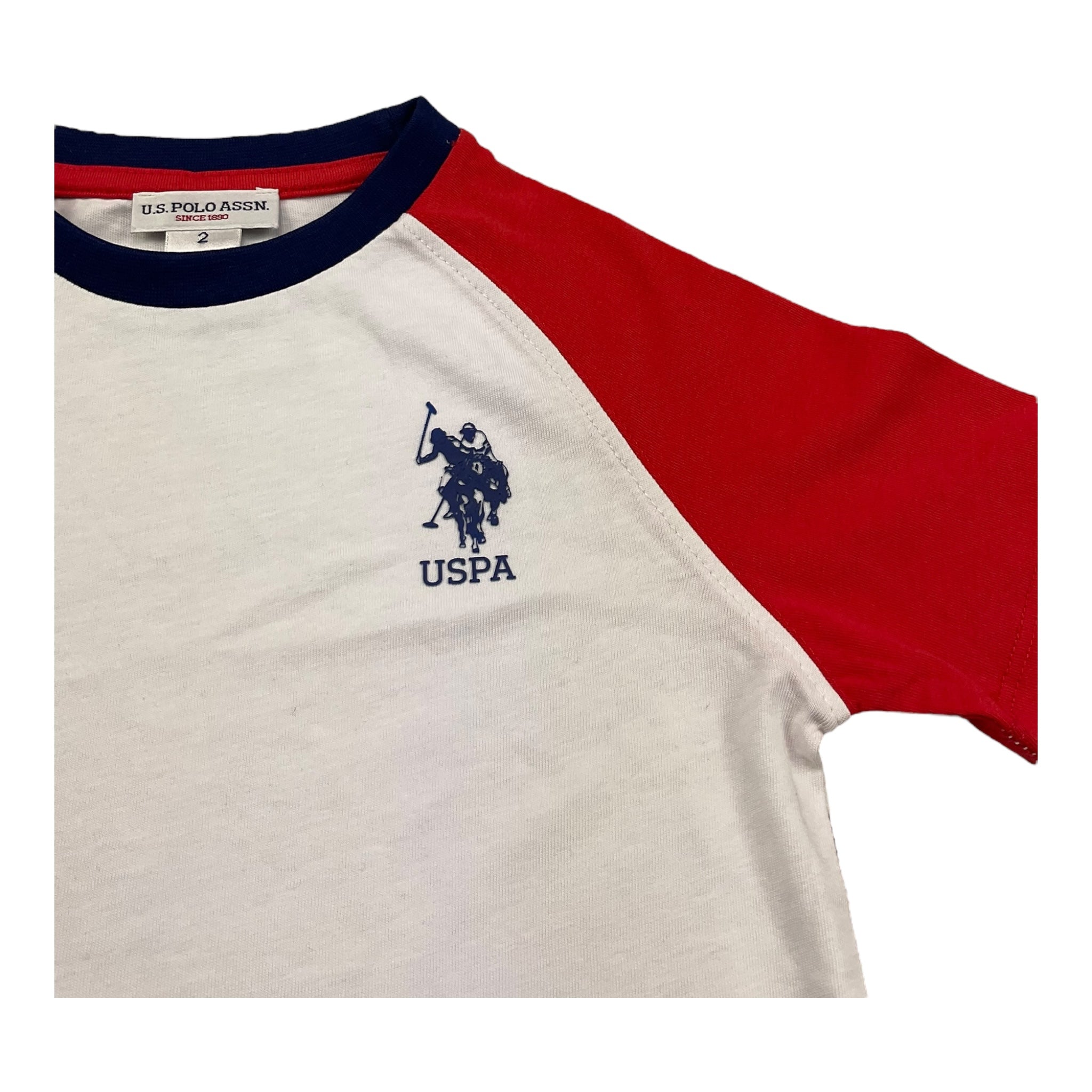 U.S. Polo Assn T-Shirt Girocollo Tinta Unita con Logo per Neonato US41532003 BIANCO U.S. POLO ASSN 