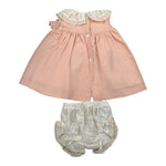 Valentina Bebes Set Abito-Coulotte Tinta Unita per Bambina LOVE12J ROSA VALENTINA BEBES 