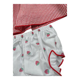 Valentina Bebes Set Abito-Coulotte con Fantasia Quadri per Bambina LOVE134J ROSSO VALENTINA BEBES 