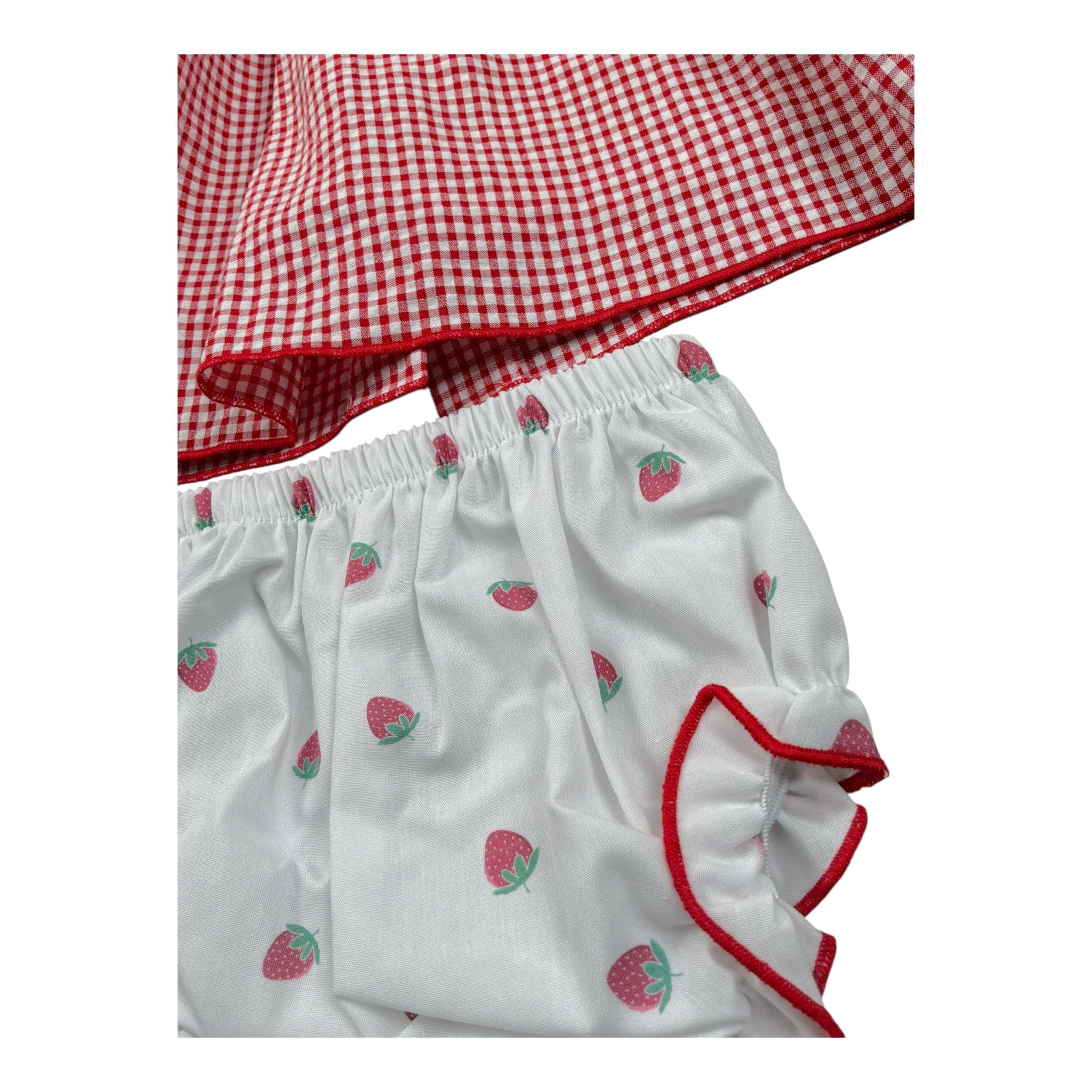 Valentina Bebes Set Abito-Coulotte con Fantasia Quadri per Bambina LOVE134J ROSSO VALENTINA BEBES 