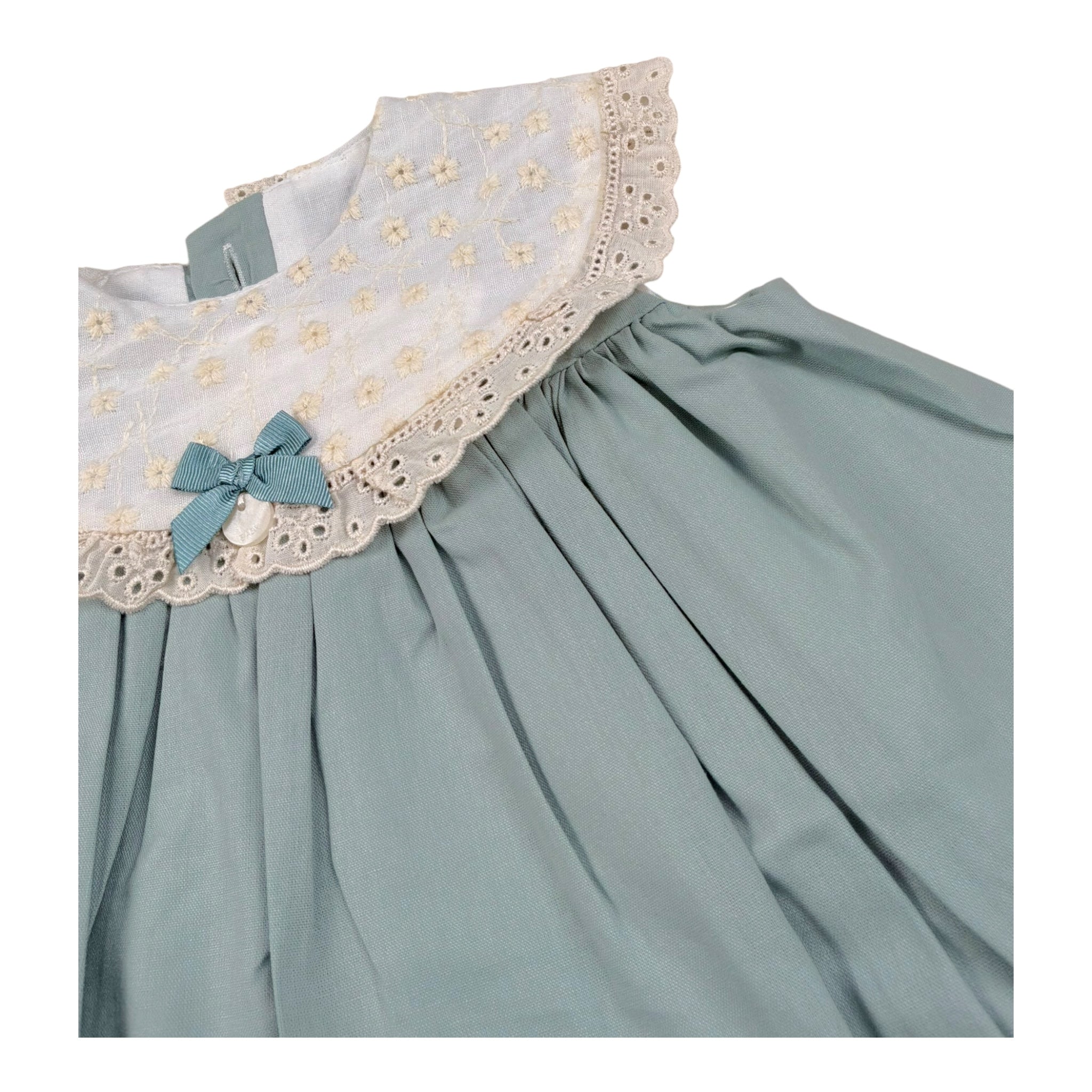 Valentina Bebes Set Abito-Coulotte Tinta Unita per Neonata LOVE13N VERDE VALENTINA BEBES 