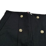 Vicolo Short tinta unita con Bottoni In Contrasto Nero per Bambina 142PO859 NERO VICOLO 