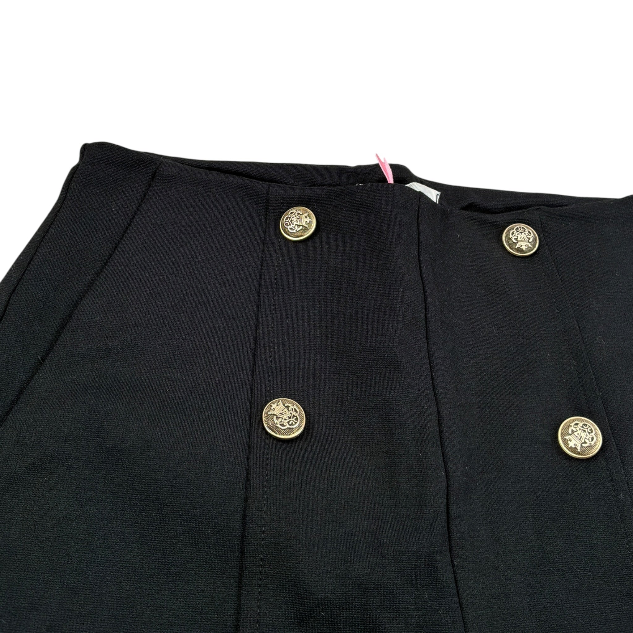 Vicolo Short tinta unita con Bottoni In Contrasto Nero per Bambina 142PO859 NERO VICOLO 