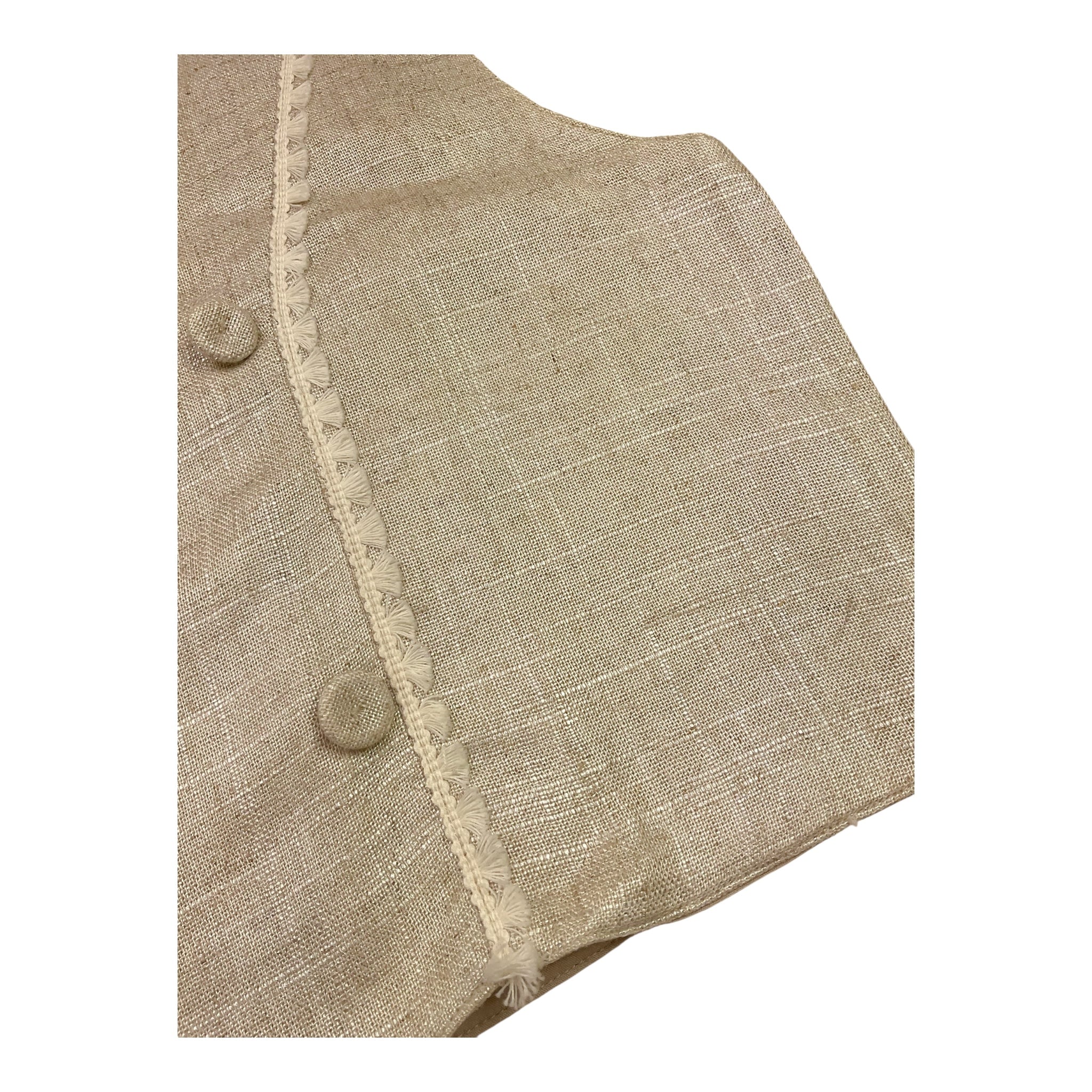 Vicolo Gilet Tinta Unita con Applicazioni per Bambina 3146B00017 BEIGE VICOLO 