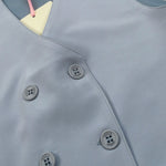Vicolo Gilet tinta unita con Bottoni Azzurro per Bambina 3146B00090X AZZURRO VICOLO 