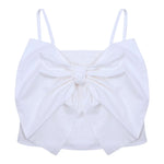 Vicolo Top Bretelline Tinta Unita con Fiocco per Bambina 3146TOP00317 BIANCO VICOLO 
