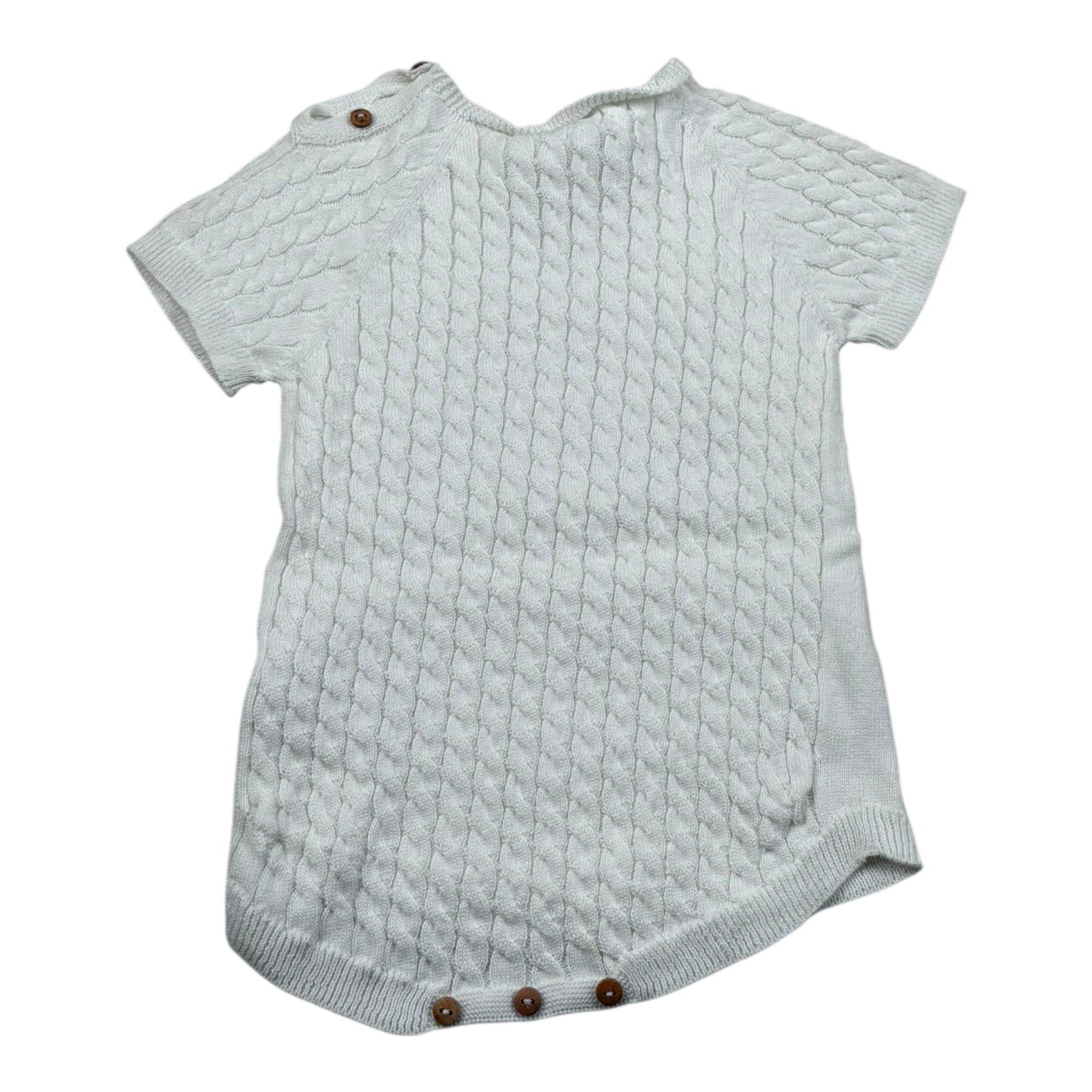 Wedoble Pagliaccetto Mezza Manica Tinta Unita per Neonato V2404305R BIANCO WEDOBLE 