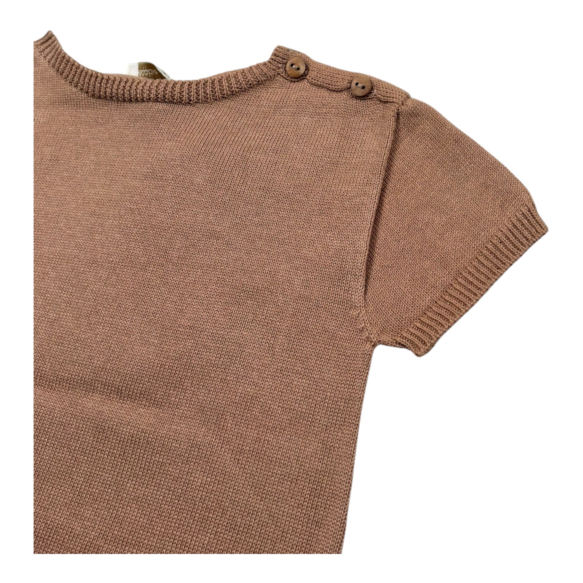 Wedoble T-Shirt Girocollo Tinta Unita per Neonato V2409301C MARRONE WEDOBLE 