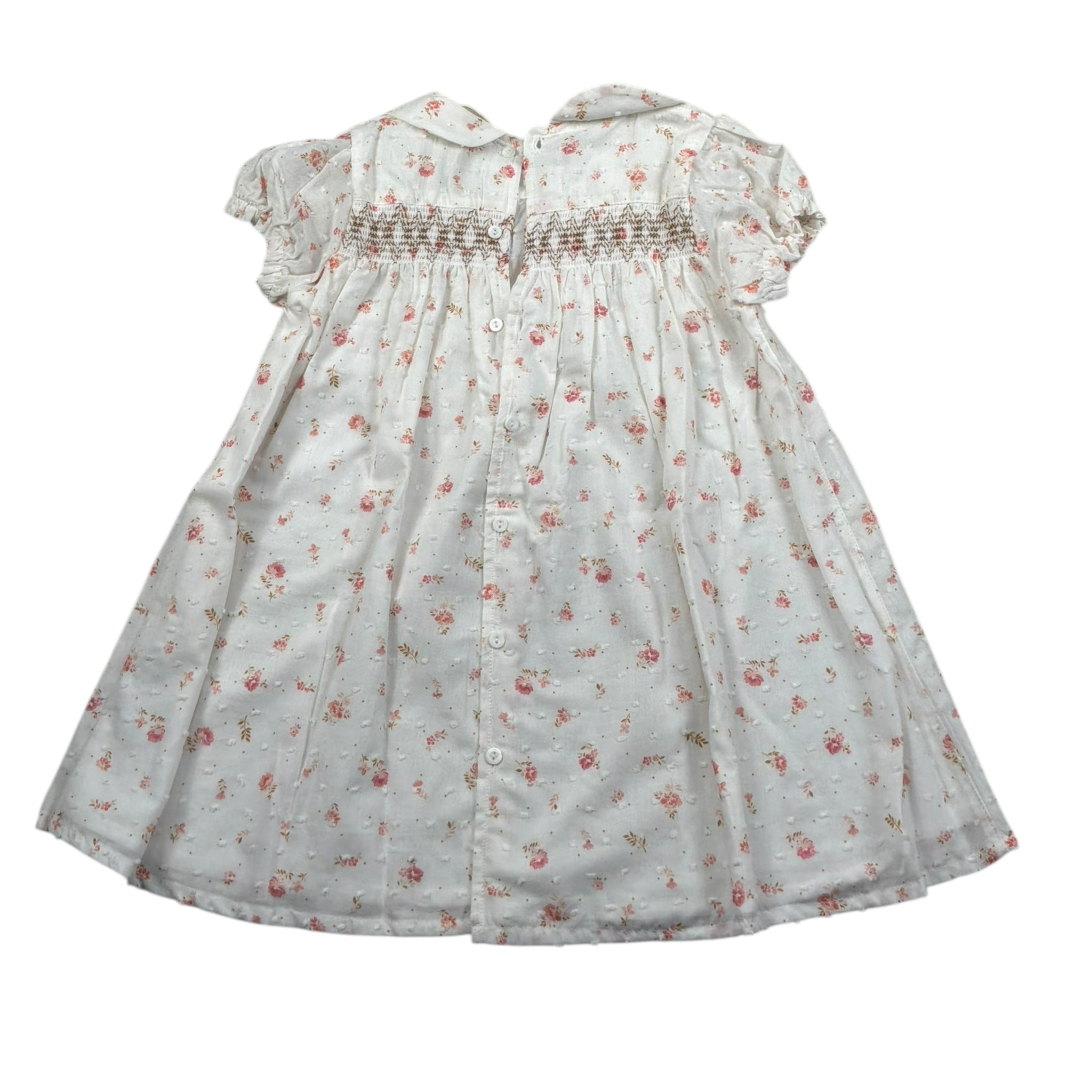 Wedoble Abito Mezza Manica Tinta Unita Stampa Floreale per Bambina V2502704A BIANCO WEDOBLE 