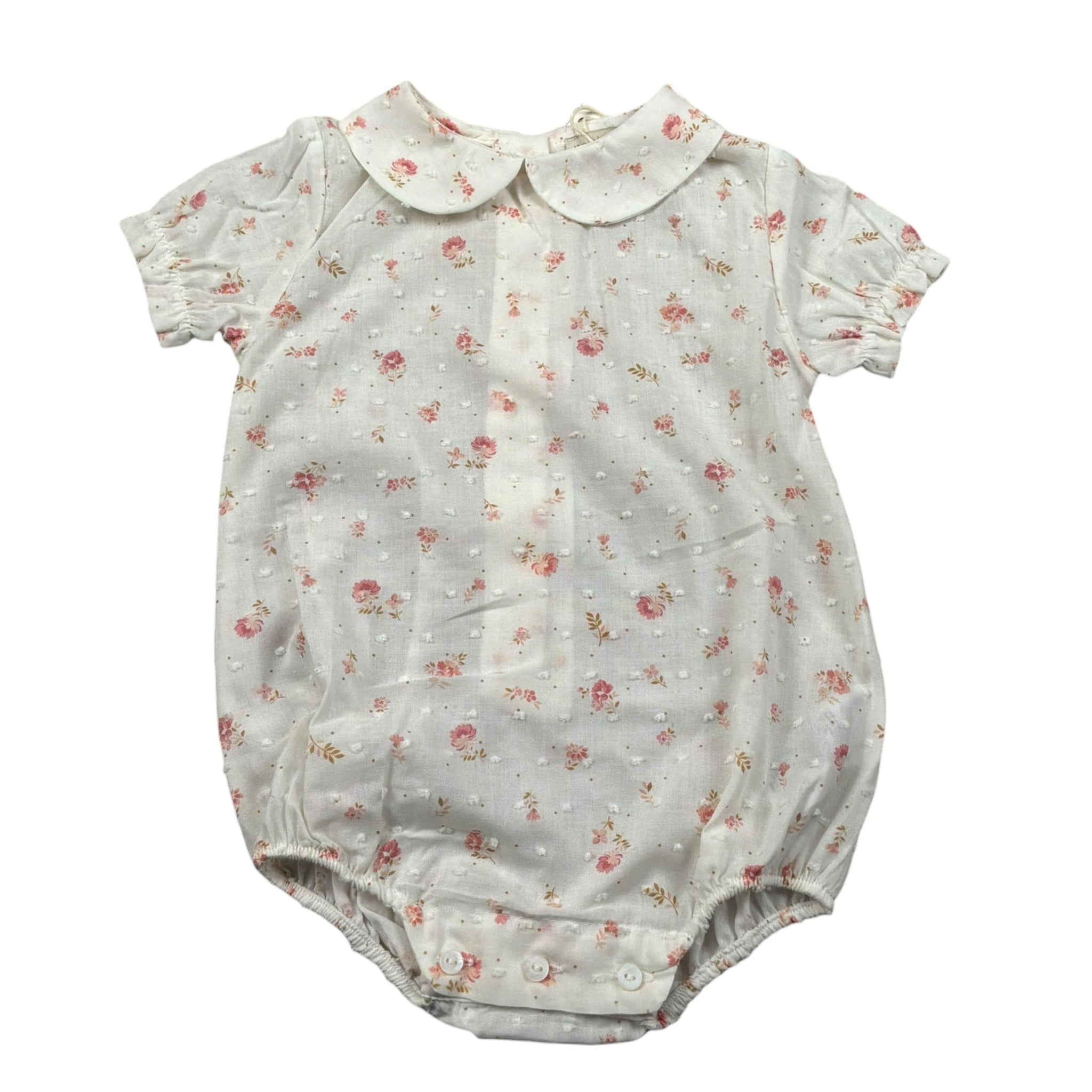 Wedoble Pagliaccetto Mezza Manica Tinta Unita per Neonata V2502716A PANNA WEDOBLE 